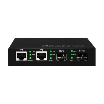 গুণ  4 Port Gigabit Commercial Ethernet Switch SFP Fiber Optic Unmanaged DC5V কারখানা