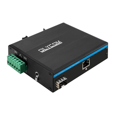 গুণ  Industrial SFP Gigabit PSE PoE Media Converter 1.25G Optical Slot 15.4W / 30W কারখানা