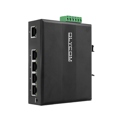 গুণ  E-Mark 5 Port Unmanaged Gigabit Din Rail 24V Ethernet Switch Industrial Temp কারখানা