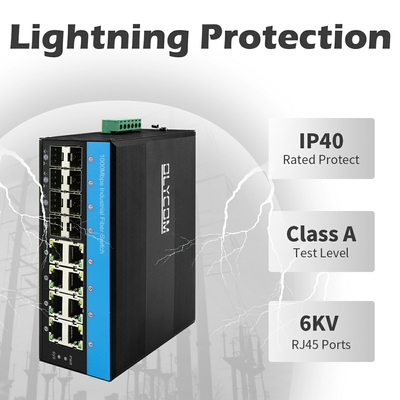 8 পোর্ট PoE ম্যানেজড সুইচ 8 SFP 2.5G ফাইবার ERPS রিং L2 ম্যানেজযোগ্য বহিরঙ্গন ব্যবহার