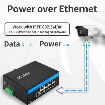 240W 10 পোর্ট ক্লাউড স্মার্ট পরিচালিত POE স্যুইচ Gigabit PoE / PoE+ 1G / 2.5G SFP ফাইবার