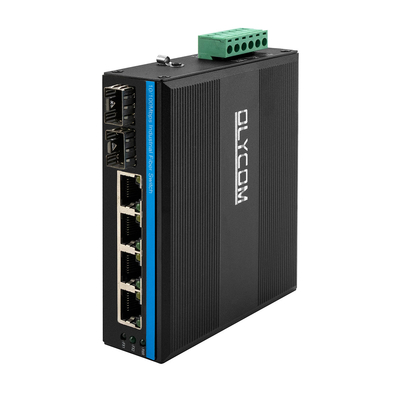 শিল্পভিত্তিক PoE সুইচ ৪ পোর্ট ১৫.৪W/৩০W/৬০W SFP ফাইবার মজবুত ইথারনেট ফ্যানলেস সিই অব্যবস্থাপিত