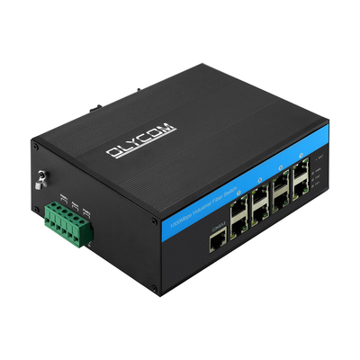 8 পোর্ট পরিচালিত DC48v ইন্ডাস্ট্রিয়াল ইথারনেট সুইচ ডিন রেল গিগাবিট নেটওয়ার্ক সুইচ