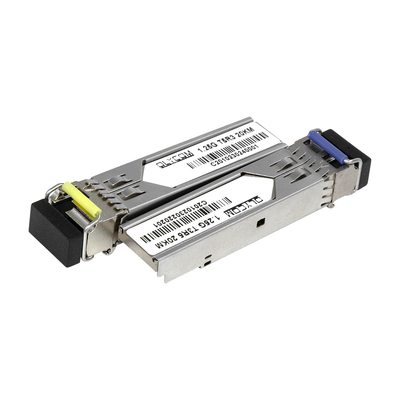 একক ফাইবার ট্রান্সিভার 20KM 1.25G এলসি পোর্ট 1310nm/1550nm DDM বাণিজ্যিক গ্রেড