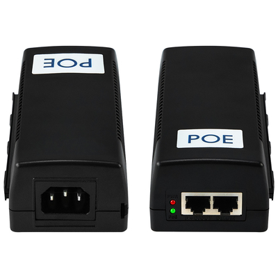 বাণিজ্যিক 60W গিগাবিট PoE ইনজেক্টর মিড স্প্যান 48V আউটপুট ডেস্কটপ 15.4W/30W সামঞ্জস্যপূর্ণ