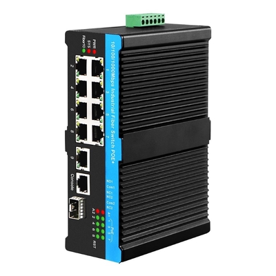 8 পোর্ট গিগাবিট পিওই ম্যানেজড সুইচ 802.3bt 90W 1 এসএফপি / কপার আপলিংক 480W বাজেটের সাথে