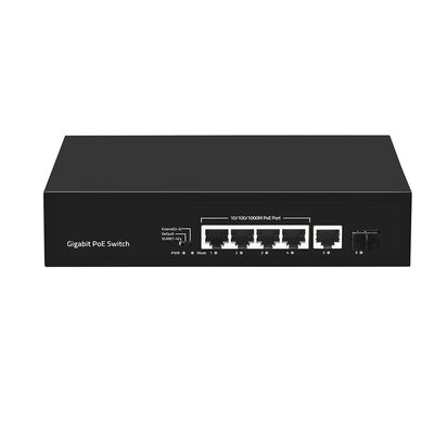 4 পোর্ট গিগাবিট ফাইবার সুইচ PoE Af/At 60W With 1 SFP/Copper Uplink Commercial Grade CE
