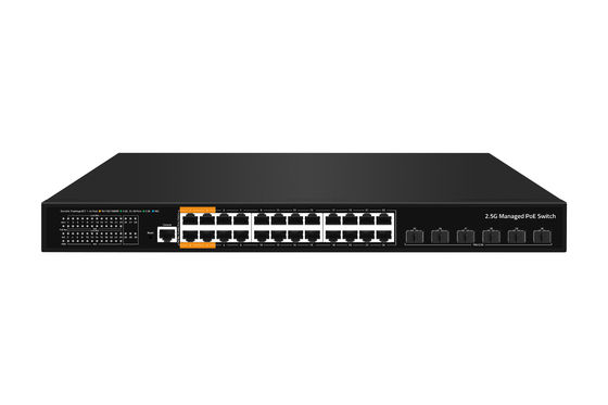কারখানার OEM/odm L3 ম্যানেজড ইথারনেট POE সুইচ 24*10/100/2500mbps+6* 10Gb SFP+ সহ