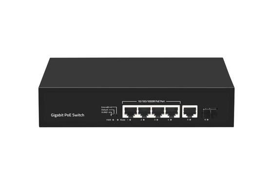 6 পোর্ট 10/100/1000mbps POE ফাইবার সুইচ With 4 Port Poe Ethernet Switch Manufacturer