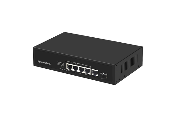 6 পোর্ট 10/100/1000mbps POE ফাইবার সুইচ With 4 Port Poe Ethernet Switch Manufacturer