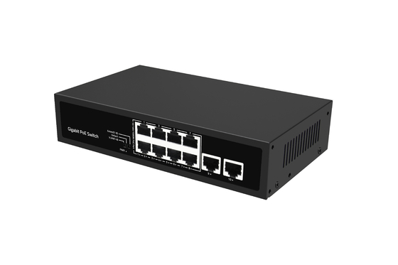 নেটওয়ার্ক অপ্রশাসিত 10 পোর্ট 8 পোর্ট Poe AC100-240V সহ গিগাবিট ডেস্কটপ POE সুইচ