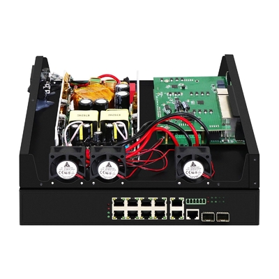 8 পোর্ট পো সুইচ 90W পরিচালিত 2 * 2.5Gb এসএফপি পোর্ট + 2 কম্বো পোর্ট POE ফাইবার সুইচ