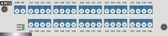 উচ্চ ক্ষমতা DWDM সিস্টেমের জন্য 1U র্যাক 100GHZ AWG 40 Wavelengths Multiplexing/Demultiplexing কার্ড
