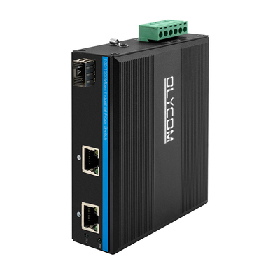 মিনি গিগাবিট 2RJ45+SFP পো সুইচ অপটিক্যাল আউটডোর ফাইবার মিডিয়া কনভার্টার