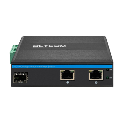 মিনি গিগাবিট 2RJ45+SFP পো সুইচ অপটিক্যাল আউটডোর ফাইবার মিডিয়া কনভার্টার