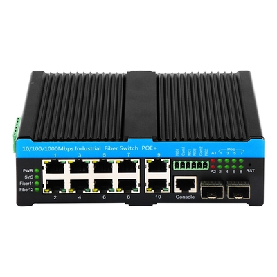 9.6KB জাম্বো ফ্রেম এবং আইইইই 802.3af/at/bt পাওয়ার সাপোর্ট সহ পরিচালিত ইন্ডাস্ট্রিয়াল পিওই সুইচ