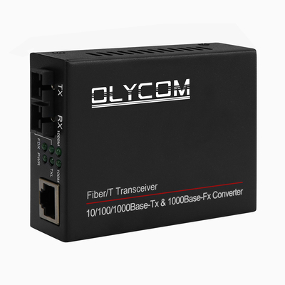 OEM ODM 10/100/1000M গিগাবিট ডুয়াল ফাইবার সিঙ্গল মোড এসসি সংযোগকারী 60KM ফাইবার মিডিয়া রূপান্তরকারী