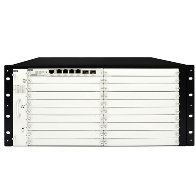OTN DWDM 5U চ্যাসি 20 সার্ভিস স্লট 100G 200G 400G ট্রান্সমিশনের জন্য ডুয়াল পাওয়ার ইনপুট