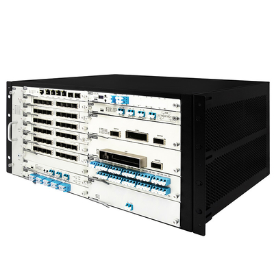 OTN DWDM 5U চ্যাসি 20 সার্ভিস স্লট 100G 200G 400G ট্রান্সমিশনের জন্য ডুয়াল পাওয়ার ইনপুট