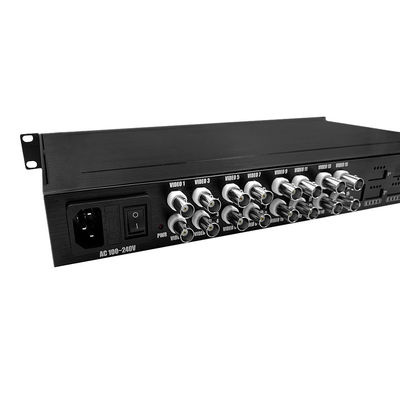 16 পোর্ট এএইচডি/সিভিআই/টিভিআই ভিডিও কনভার্টার এইচডি 1080P সিঙ্গেলমোড ফাইবার অপটিক্স-এ এসি 220V ইনপুট