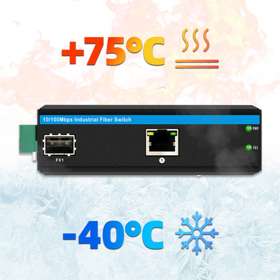 মিনি 2 পোর্ট 10/100mpbs ফাইবার মিডিয়া রূপান্তরকারী 1RJ45 + 1SFP এলসি ইথারনেট সুইচ সহ বহিরঙ্গন ব্যবহারের জন্য