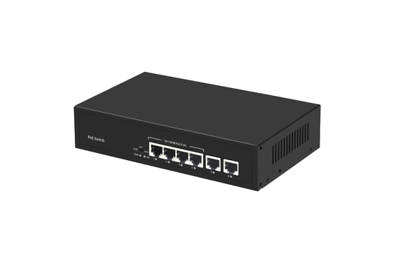 6 পোর্ট POE নেটওয়ার্ক সুইচ 48V 100Mbps সঙ্গে পোর্ট IEEE 802.3 এফ / এট নেটওয়ার্ক সুইচ