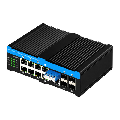 4*10G Sfp পোর্ট+8*10/100/1000mbps 12 পোর্ট ম্যানেজড 10G অপটিক্যাল বাইপাস পো সুইচ