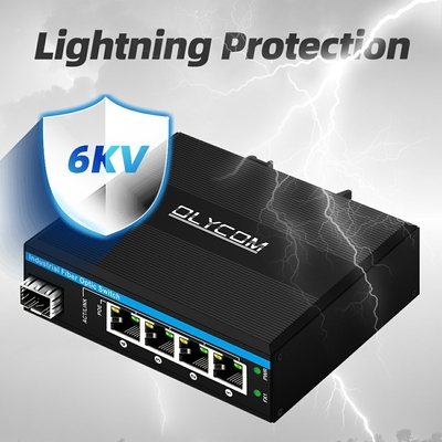 5 পোর্ট 10/100/1000mbps ইথারনেট সুইচ 4RJ45+1SFP আউটডোর পো সুইচ প্রস্তুতকারক