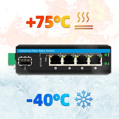 5 পোর্ট 10/100/1000mbps ইথারনেট সুইচ 4RJ45+1SFP আউটডোর পো সুইচ প্রস্তুতকারক