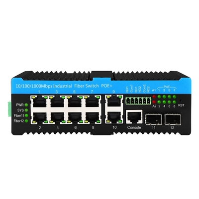 8-পোর্ট PoE গিগাবিট ইথারনেট সুইচ L2 DC48V ইনপুট এবং IP40 সুরক্ষা গ্রেডের সাথে পরিচালিত