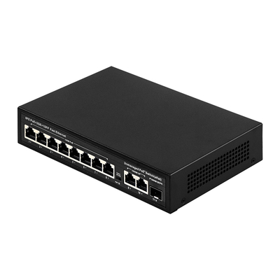 এক্সটেন্ডেড রেঞ্জ 8-পোর্ট PoE সুইচ 10/100M 120W/150W খরচ এবং 250m কভারেজ সহ