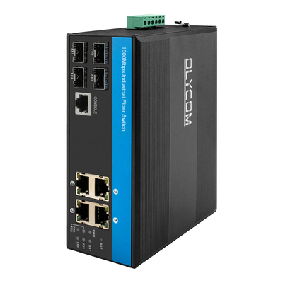 8 পোর্ট গিগাবিট ইথারনেট সুইচ 4RJ45 + 4SFP সহ L2 পরিচালিত আউটডোর নেটওয়ার্ক সুইচ