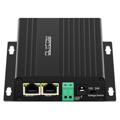 গিগাবাইট 30W PoE স্প্লিটার DC12V DC24V আউটপুট ওয়াল মাউন্ট করা 100 মিটার PoE দূরত্ব