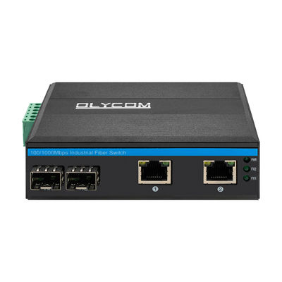 শিল্প POE সুইচ, 2 SFP + 2 RJ45 পোর্ট, 6KV সার্জ সুরক্ষা এবং আউটডোর ব্যবহারের জন্য DC48V পাওয়ার ইনপুট
