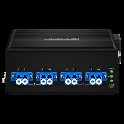 Fiber Optical Bypass Switch AC/DC Dual power input 2*2B LC SM/MM 