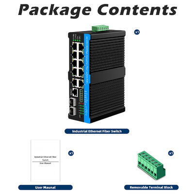 8 পোর্ট 2.5G ইন্ডাস্ট্রিয়াল পো স্যুইচ 90w নেটওয়ার্ক POE++ PTZ ক্যামেরার জন্য পরিচালিত সুইচ