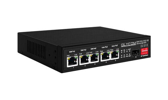 Gigabit PoE স্যুইচ MPPT সোলার চার্জ কন্ট্রোলার SFP ফাইবার অপটিক DC12V/DC24V/DC48V ইনপুট