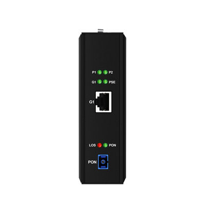 Industrial Gigabit EPON GPON With 30W PoE Single Port DIN Rail For Passive Optical Network