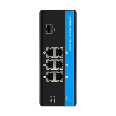 DC24V ইন্ডাস্ট্রিয়াল নেটওয়ার্ক সুইচ গিগাবিট 6 পোর্ট ইথারনেট এসএফপি ফাইবার অপরিচালিত ডিআইএন মাউন্ট করা