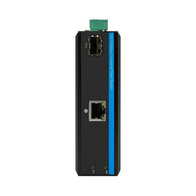 DC48V DIN PoE মিডিয়া কনভার্টার 100M SFP ফাইবার ফাস্ট ইথারনেট Unmanaged IEEE802.3Af/At