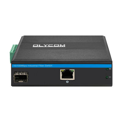 DC48V DIN PoE মিডিয়া কনভার্টার 100M SFP ফাইবার ফাস্ট ইথারনেট Unmanaged IEEE802.3Af/At