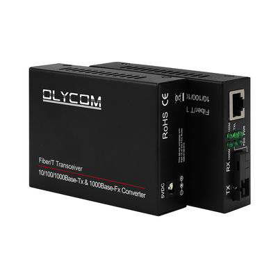 গিগাবিট PoE মিডিয়া কনভার্টার সিঙ্গেলমোড SC ফাইবার 20km 1310/1550nm DC48V অব্যবস্থাপিত