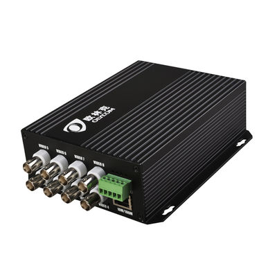 8 পোর্ট ভিডিও ডেটা ফাইবার মিডিয়া কনভার্টার 10/100Mbps ইথারনেট RS485 ডেটা DC12V স্বতন্ত্র