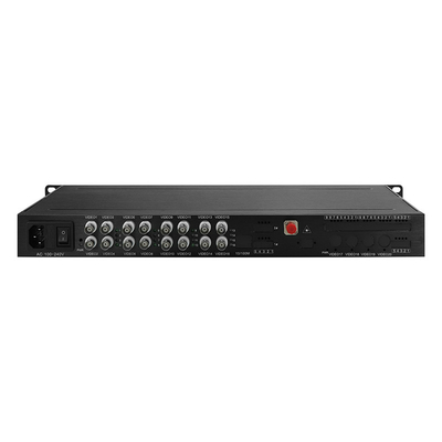 16 Por AHD CVI TVI ভিডিও মিডিয়া কনভার্টার 1080p 4K AC 220V ST পোর্ট 1U র্যাক